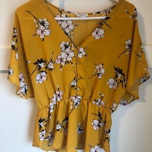 Floral Yellow Blouse
